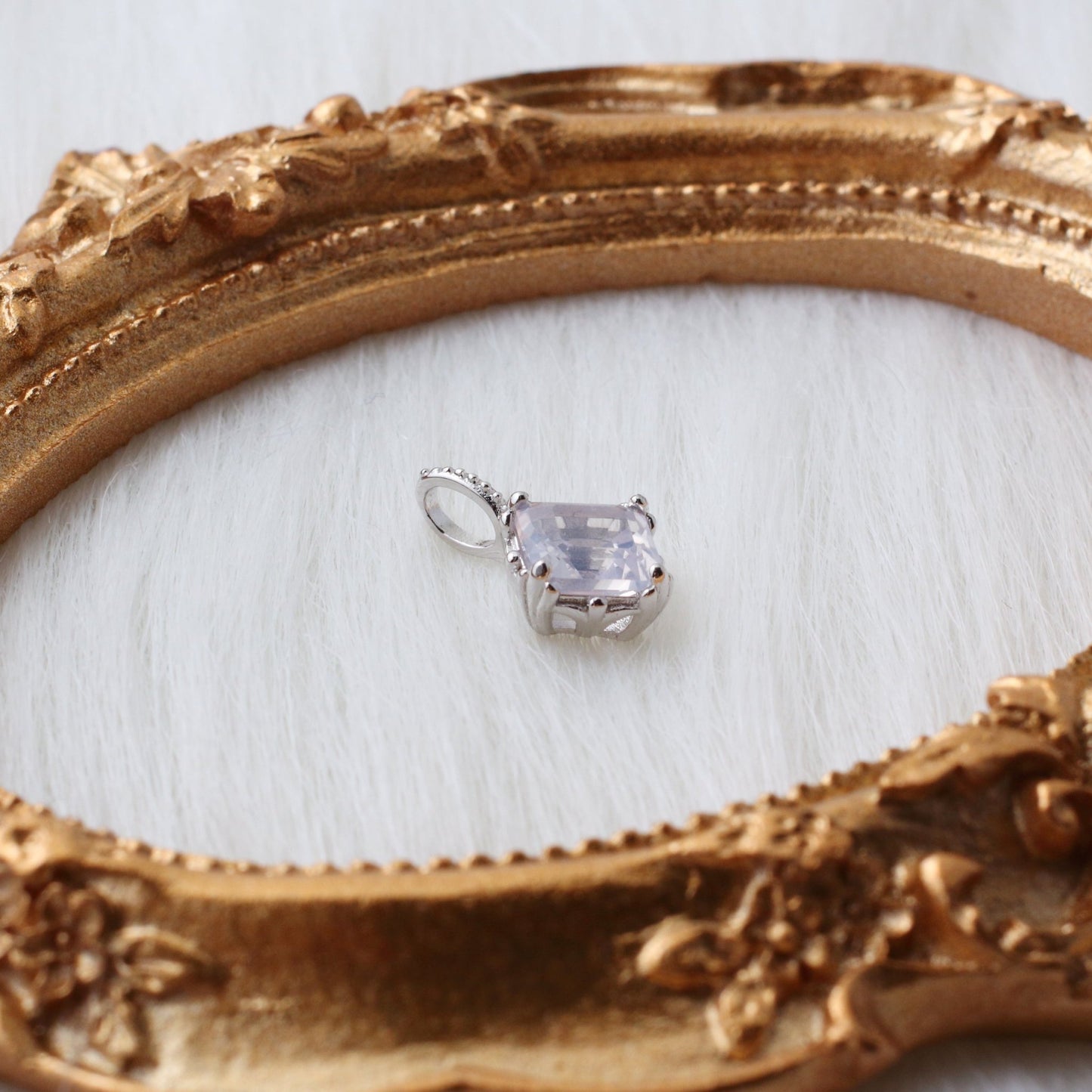 Chainstones Dainty Moonstone & CZ Diamond Necklace | 925 Sterling Silver | Minimalist Sparkle Gift - Chainstones