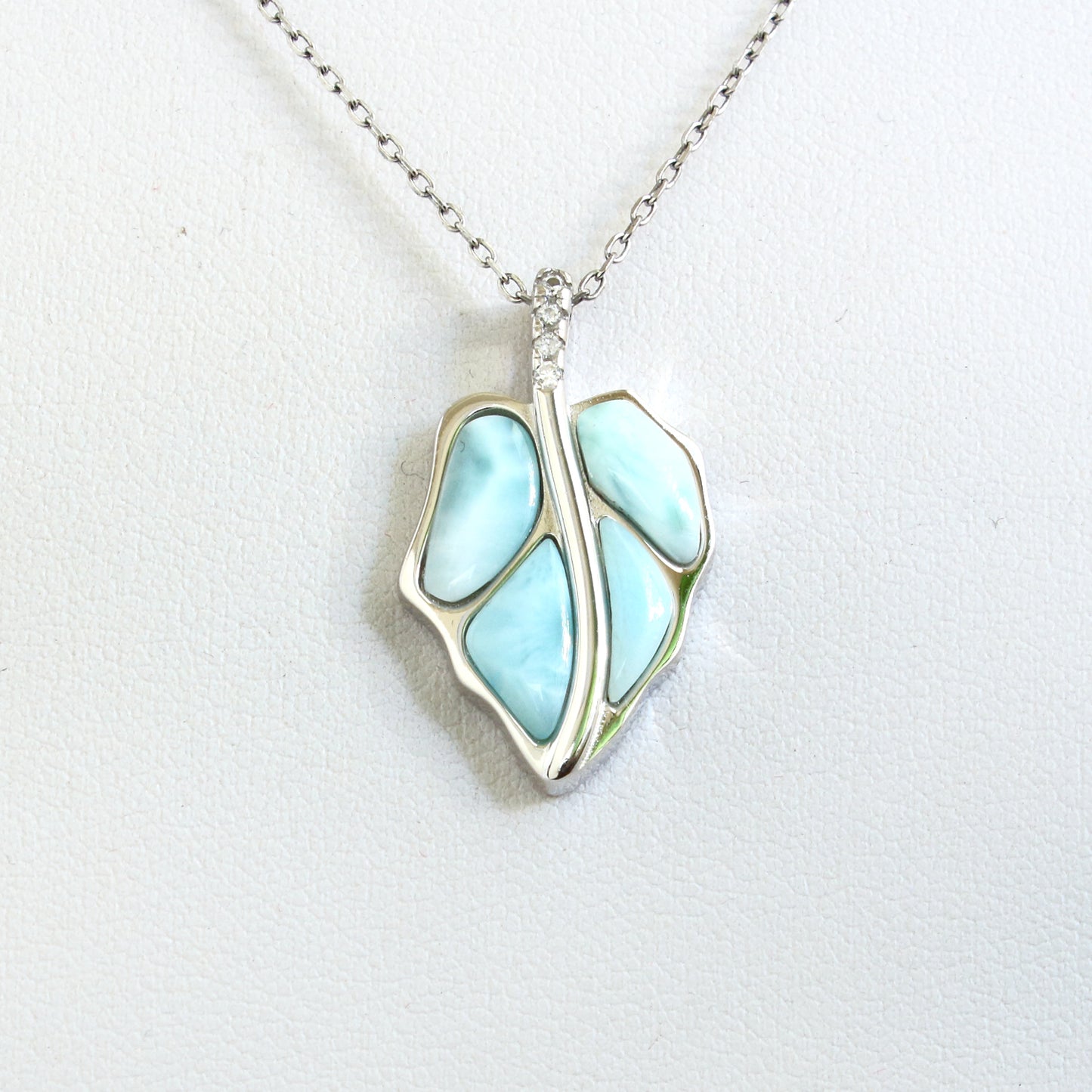 Larimar Gemstones Pendant Necklace - Chainstones