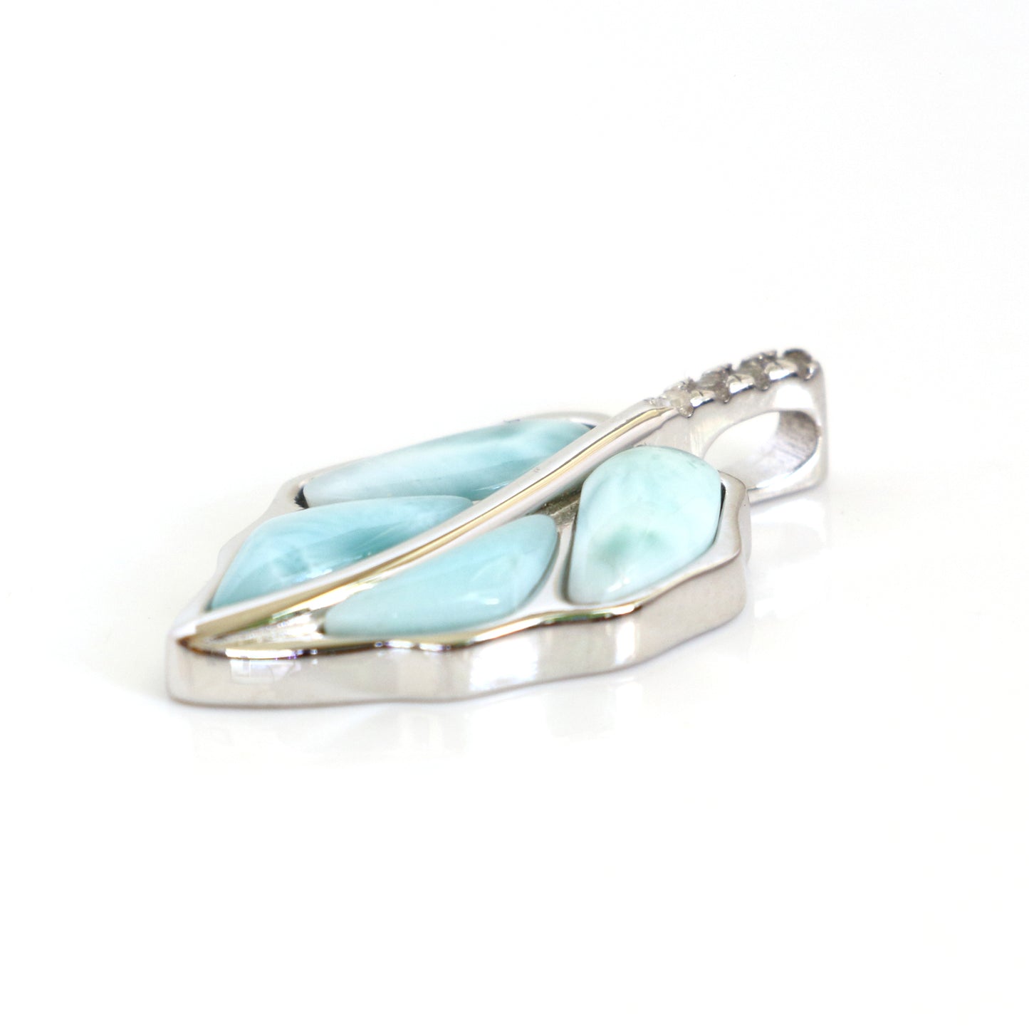 Larimar Gemstones Pendant Necklace - Chainstones