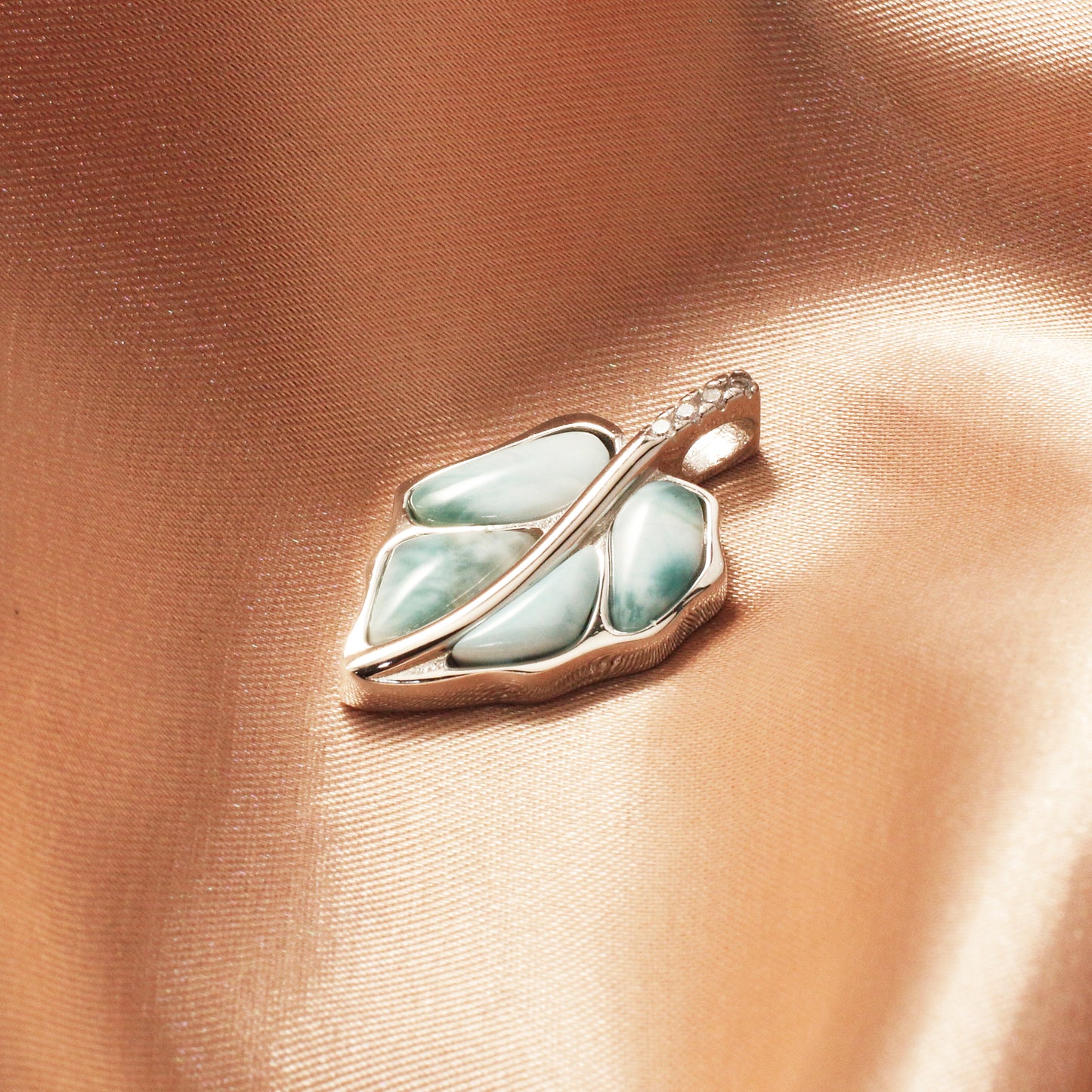 Larimar Gemstones Pendant Necklace - Chainstones