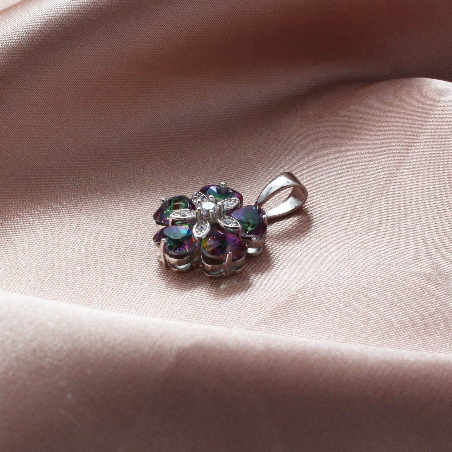 Mystic Topaz 925 Sterling Silver Necklace - Chainstones