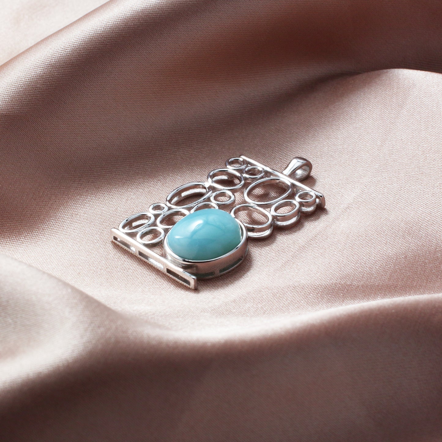 Larimar Gemstone 925 Sterling Silver Necklace - Chainstones