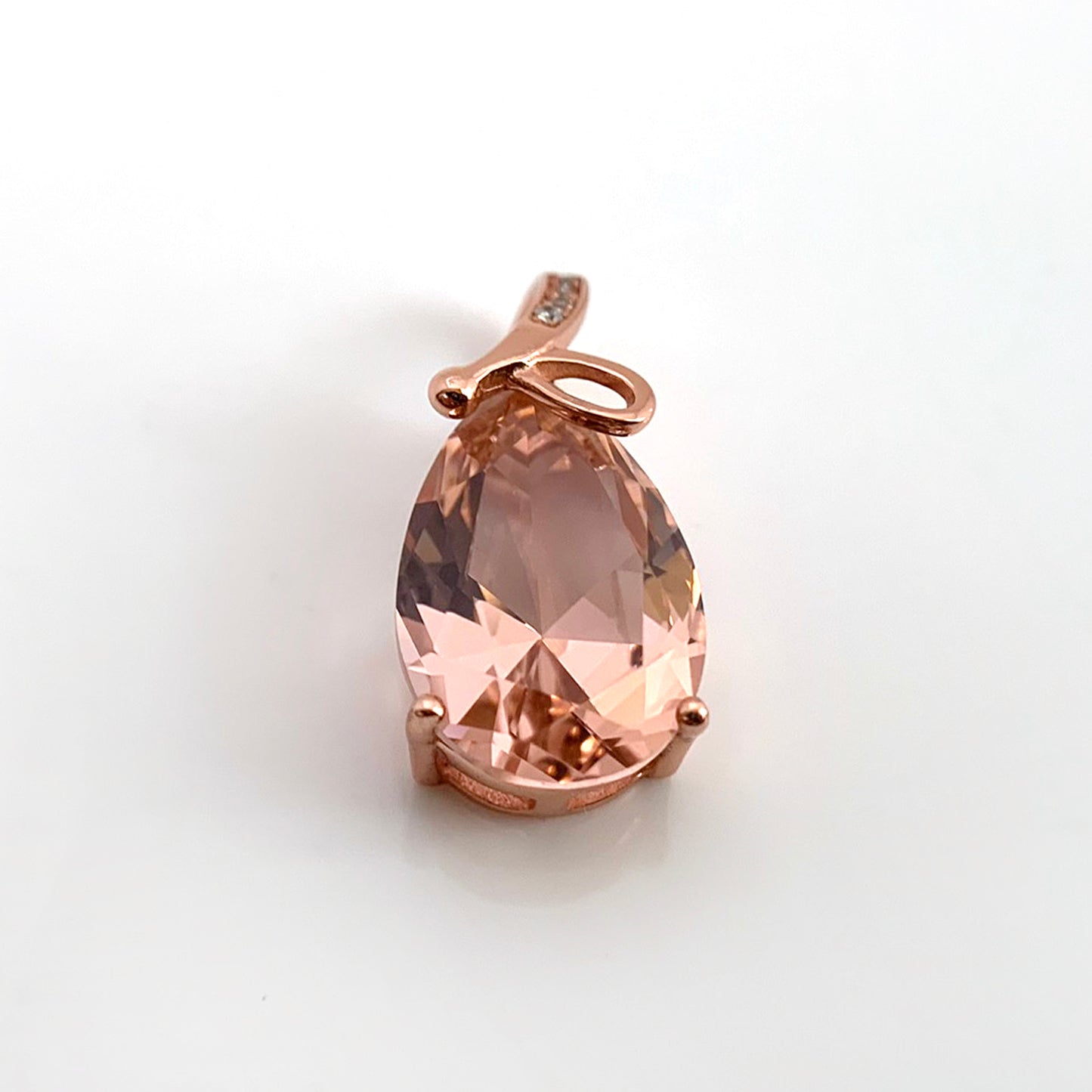 Peachy Pink Morganite Gemstone Necklace - Chainstones