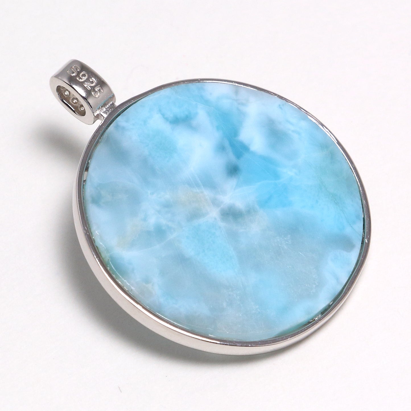 Larimar Gemstone 925 Sterling Silver Necklace - Chainstones