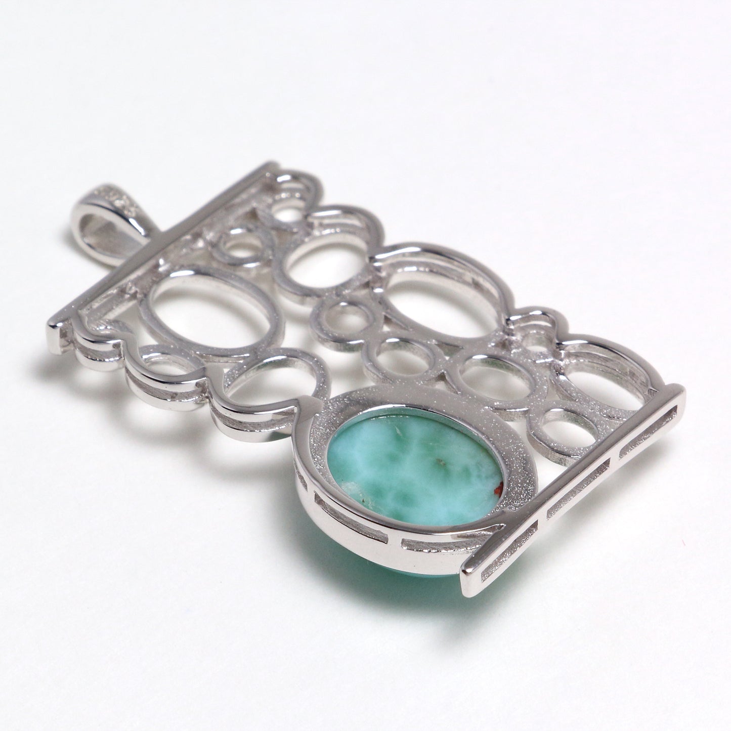 Larimar Gemstone 925 Sterling Silver Necklace - Chainstones