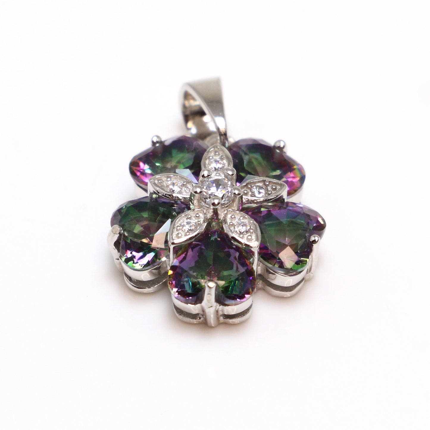 Mystic Topaz 925 Sterling Silver Necklace - Chainstones