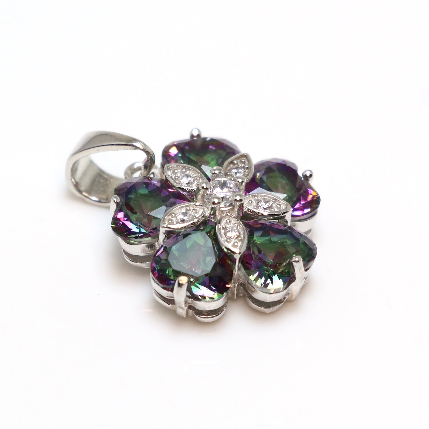 Mystic Topaz 925 Sterling Silver Necklace - Chainstones