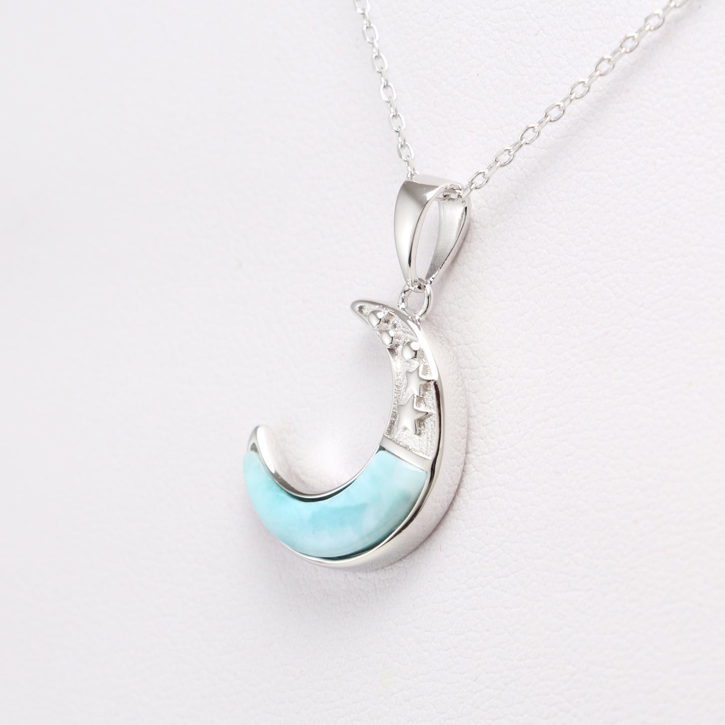 Moon Larimar Necklace - Chainstones
