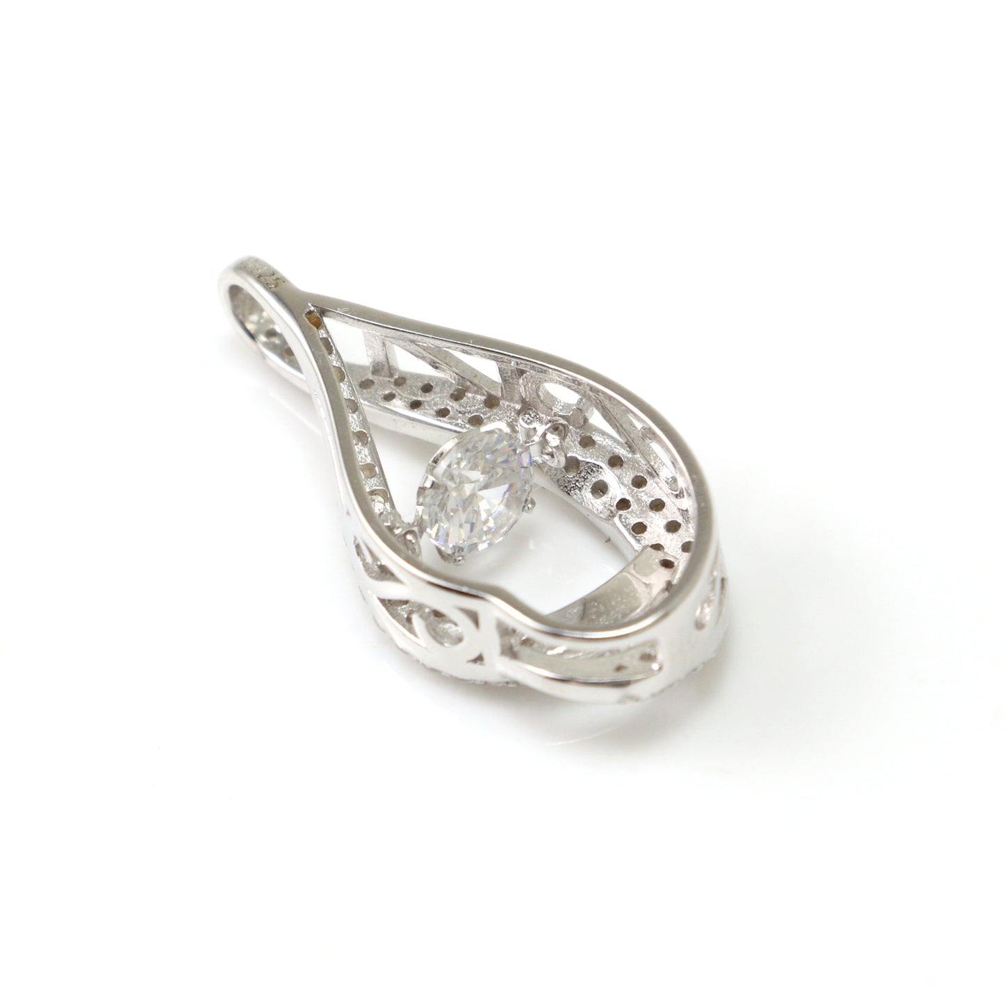 Cubic Zirconia Gemstones Sterling Silver Necklace - Chainstones