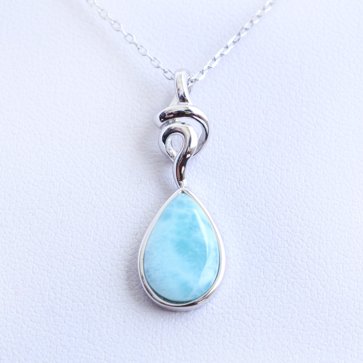 Larimar Necklace 925 Sterling Silver - Chainstones