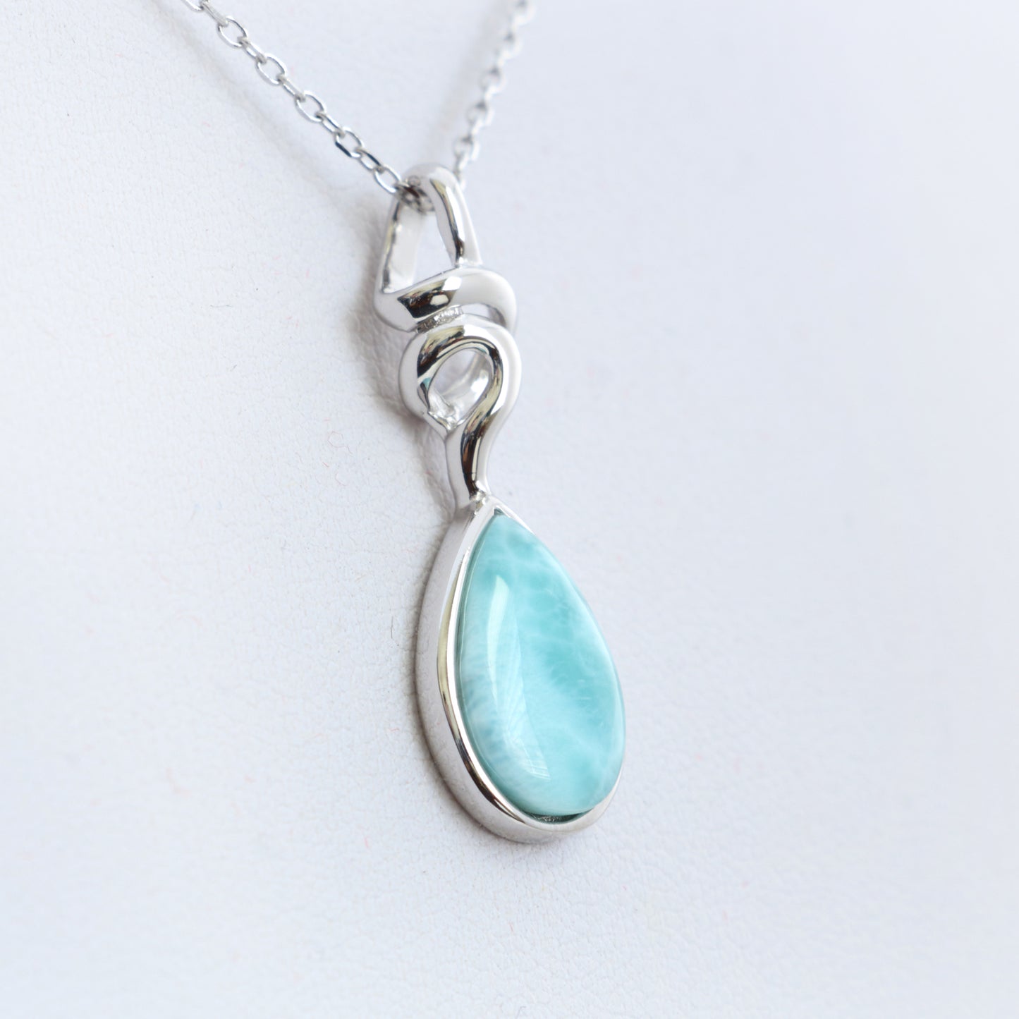 Larimar Necklace 925 Sterling Silver - Chainstones