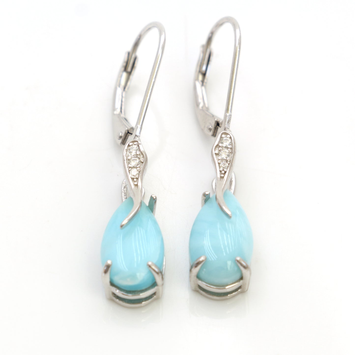 Natural Larimar Earrings