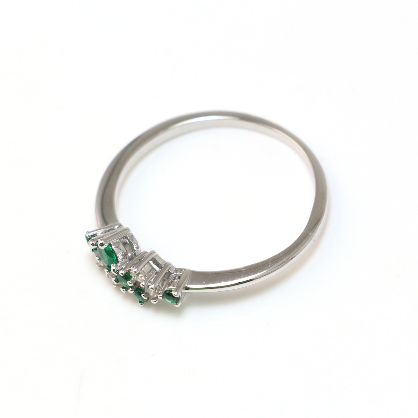 Green CZ Ring - Chainstones