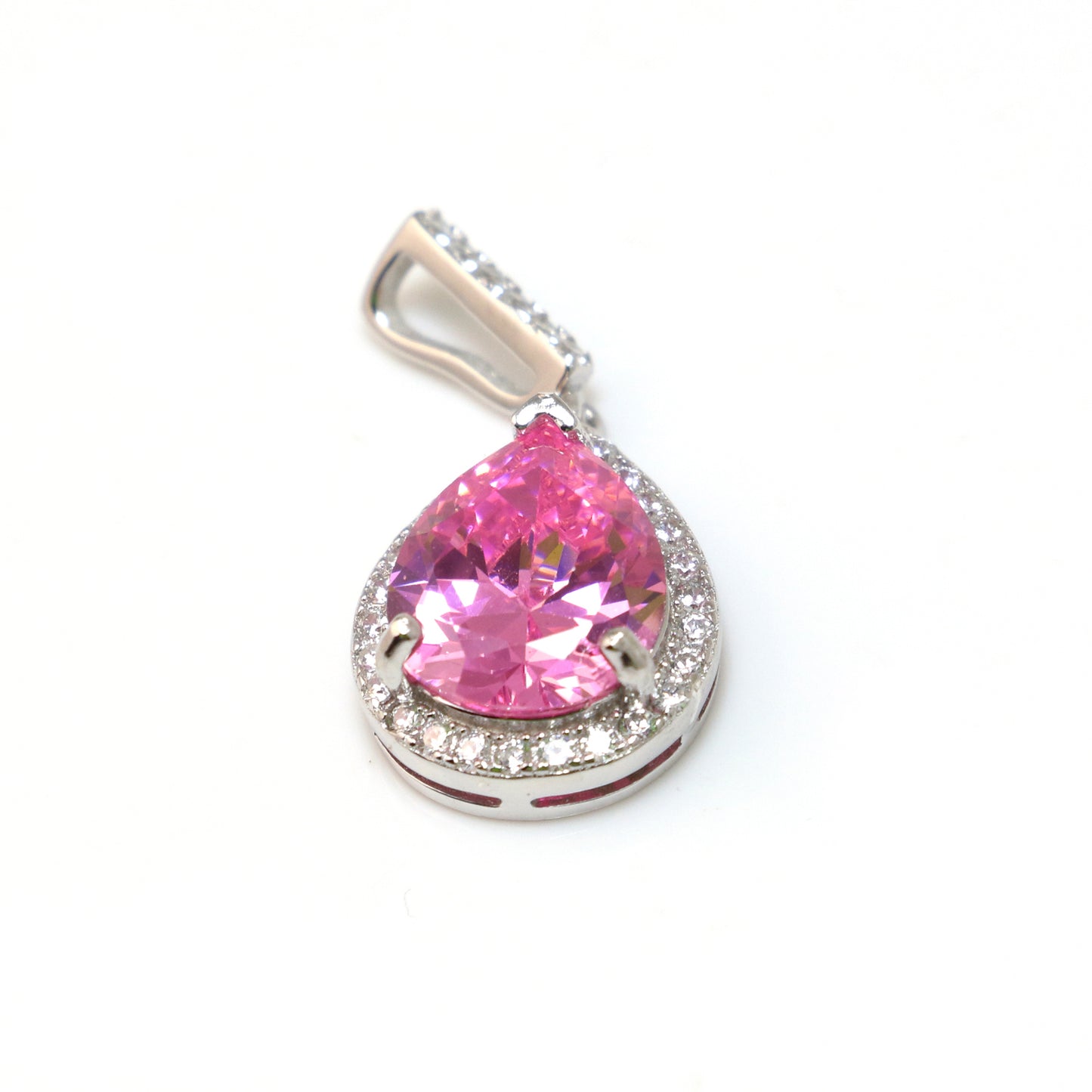 Pink Cubic Zirconia Necklace - Chainstones