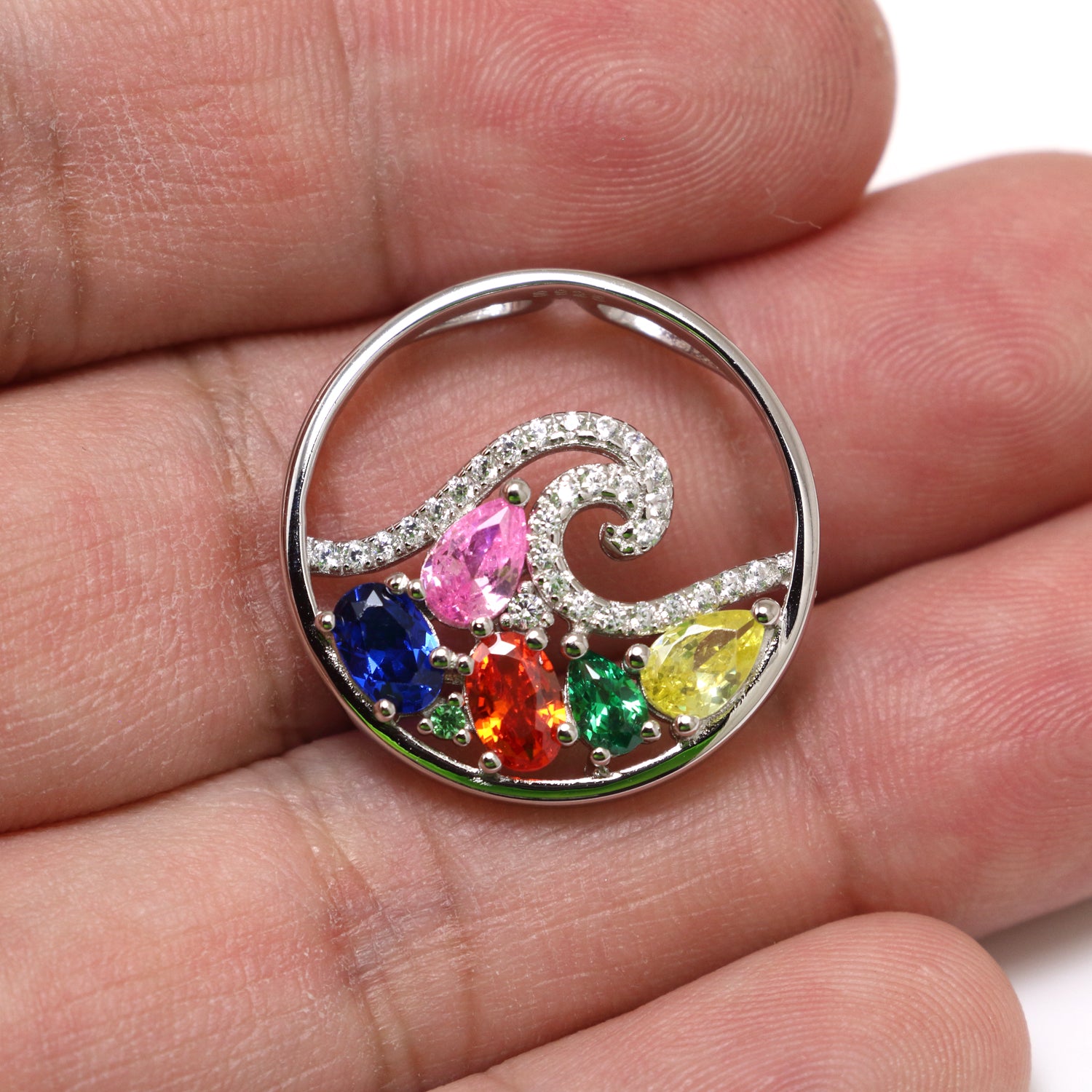 925 Sterling Silver Spinel Necklace - Chainstones