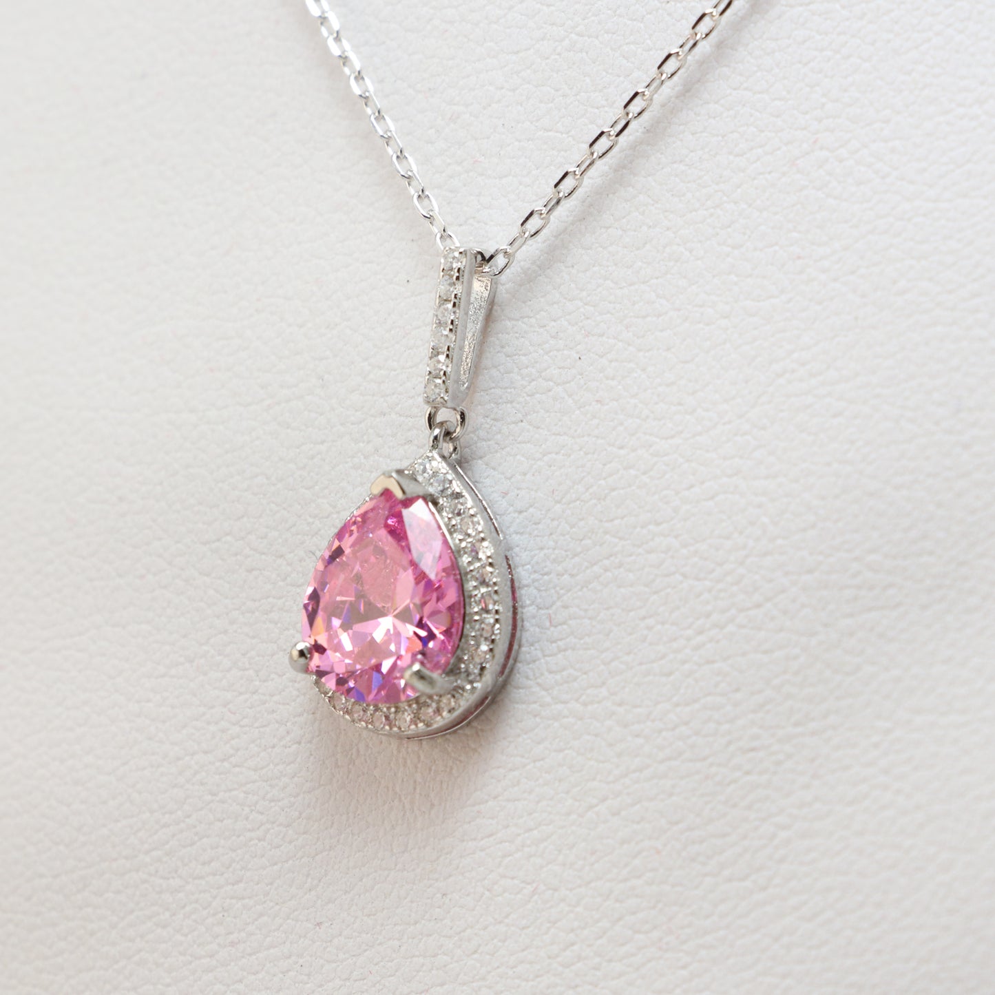 Pink Cubic Zirconia Necklace - Chainstones