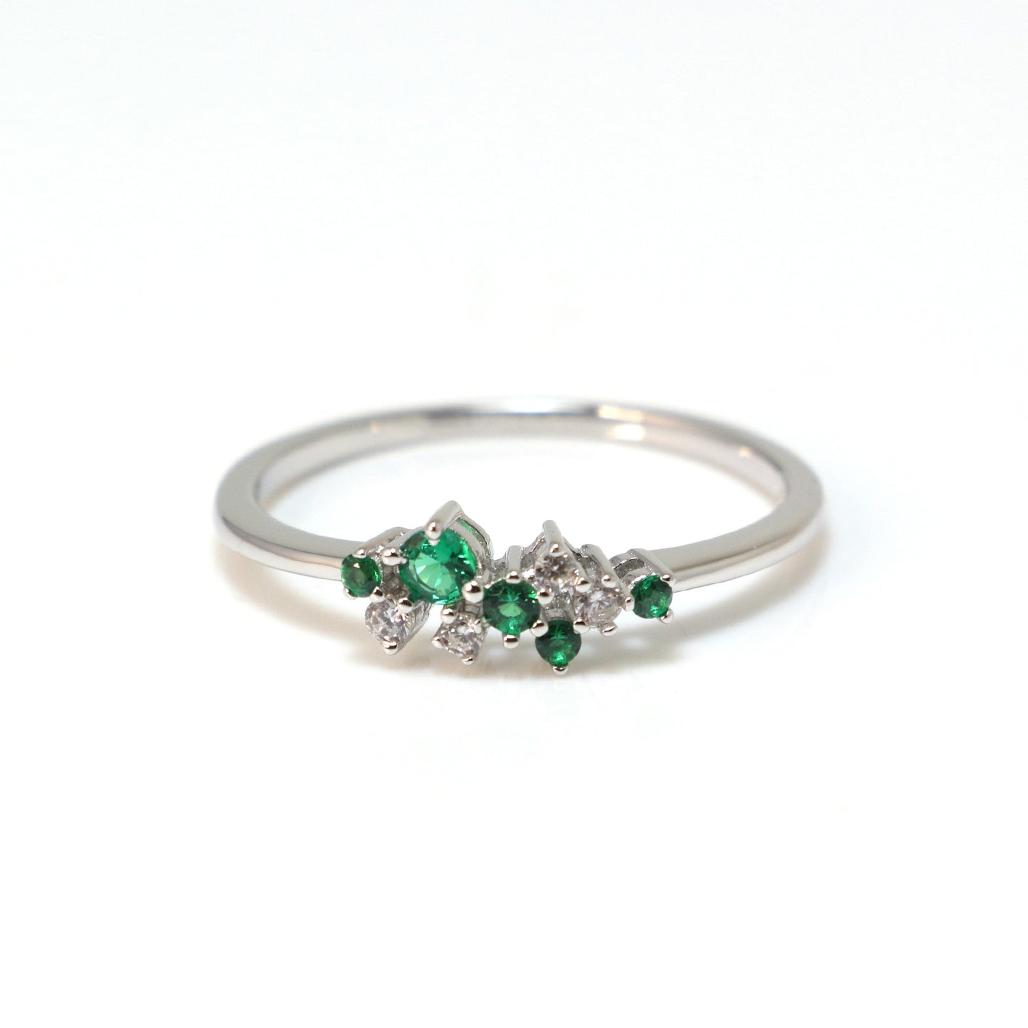 Green CZ Ring - Chainstones