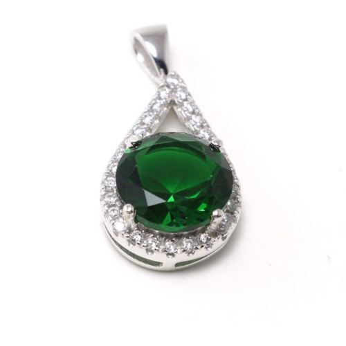 Green Spinel Gemstones Silver Necklace - Chainstones