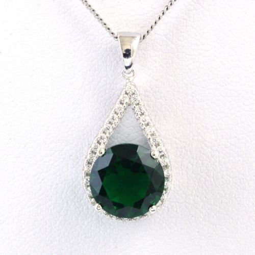 Green Spinel Gemstones Silver Necklace - Chainstones