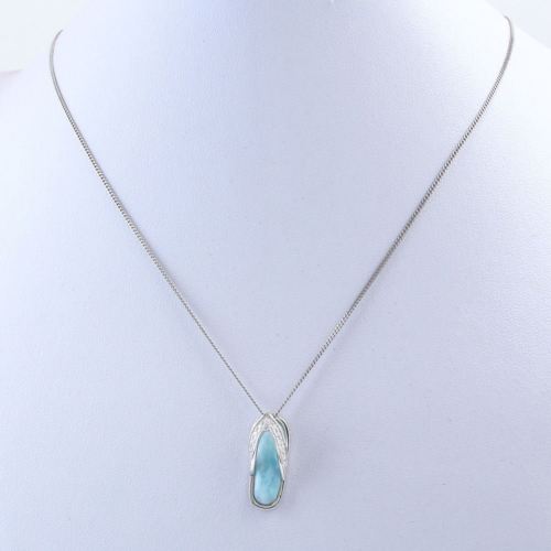 Vintage Larimar Stone Pendant
