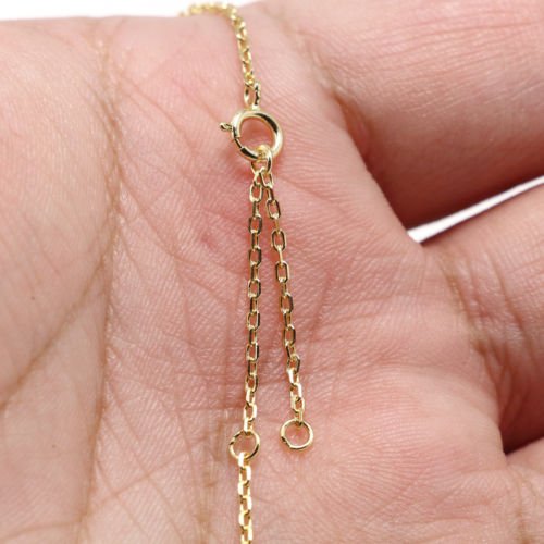 Chainstones Blue Druzy Bar Necklace | Stardust Crystal Pendant | 14K Yellow Gold Plated Silver - Chainstones
