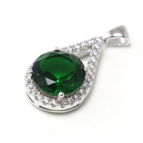 Green Spinel Gemstones Silver Necklace - Chainstones