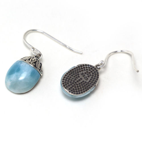 Larimar Gemstones Drop Earrings - Chainstones