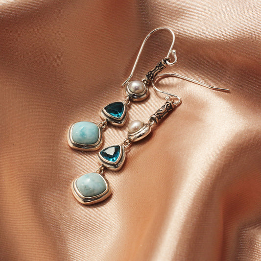 The Beauty and Meaning of Silver Larimar Earrings