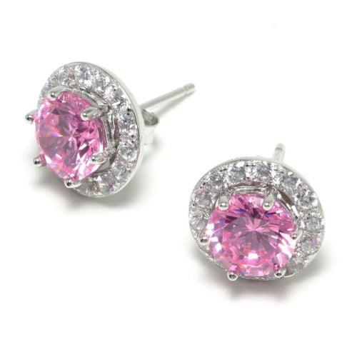 Pink Zircon Earrings