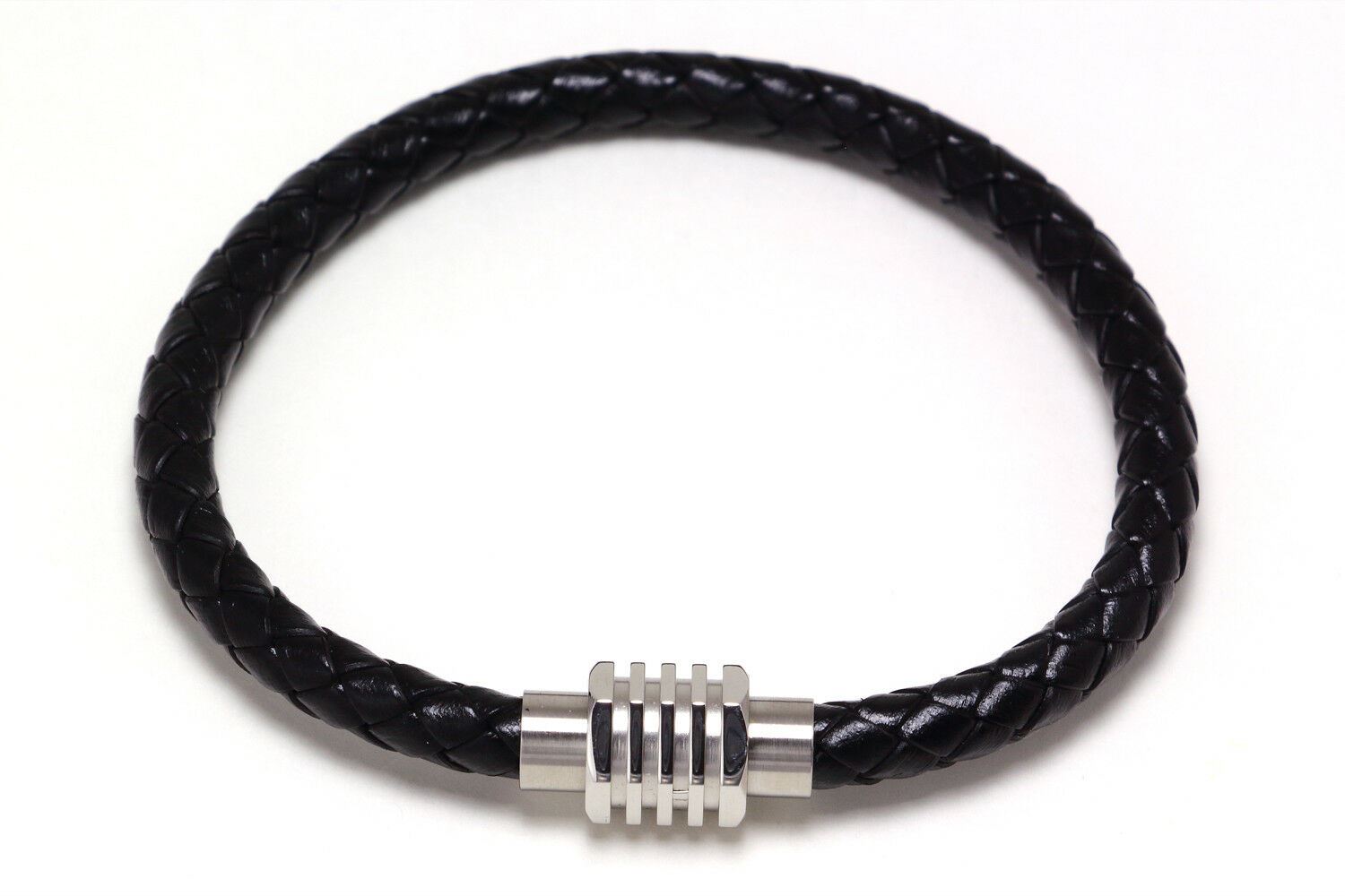 Genuine Leather Black Bracelet - Chainstones