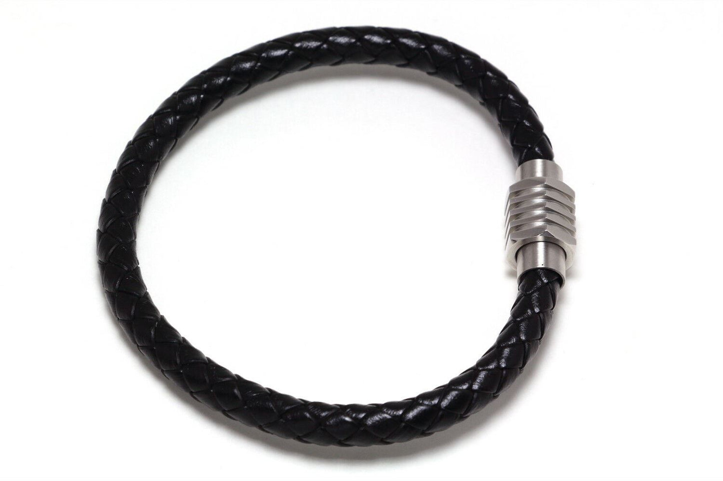 Genuine Leather Black Bracelet - Chainstones