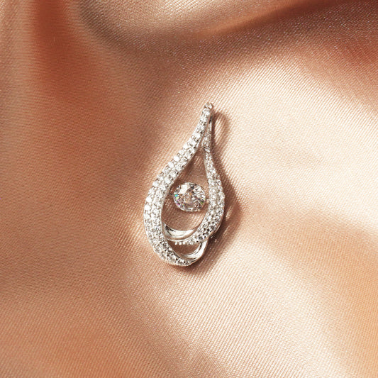 Cubic Zirconia Gemstones Sterling Silver Necklace - Chainstones