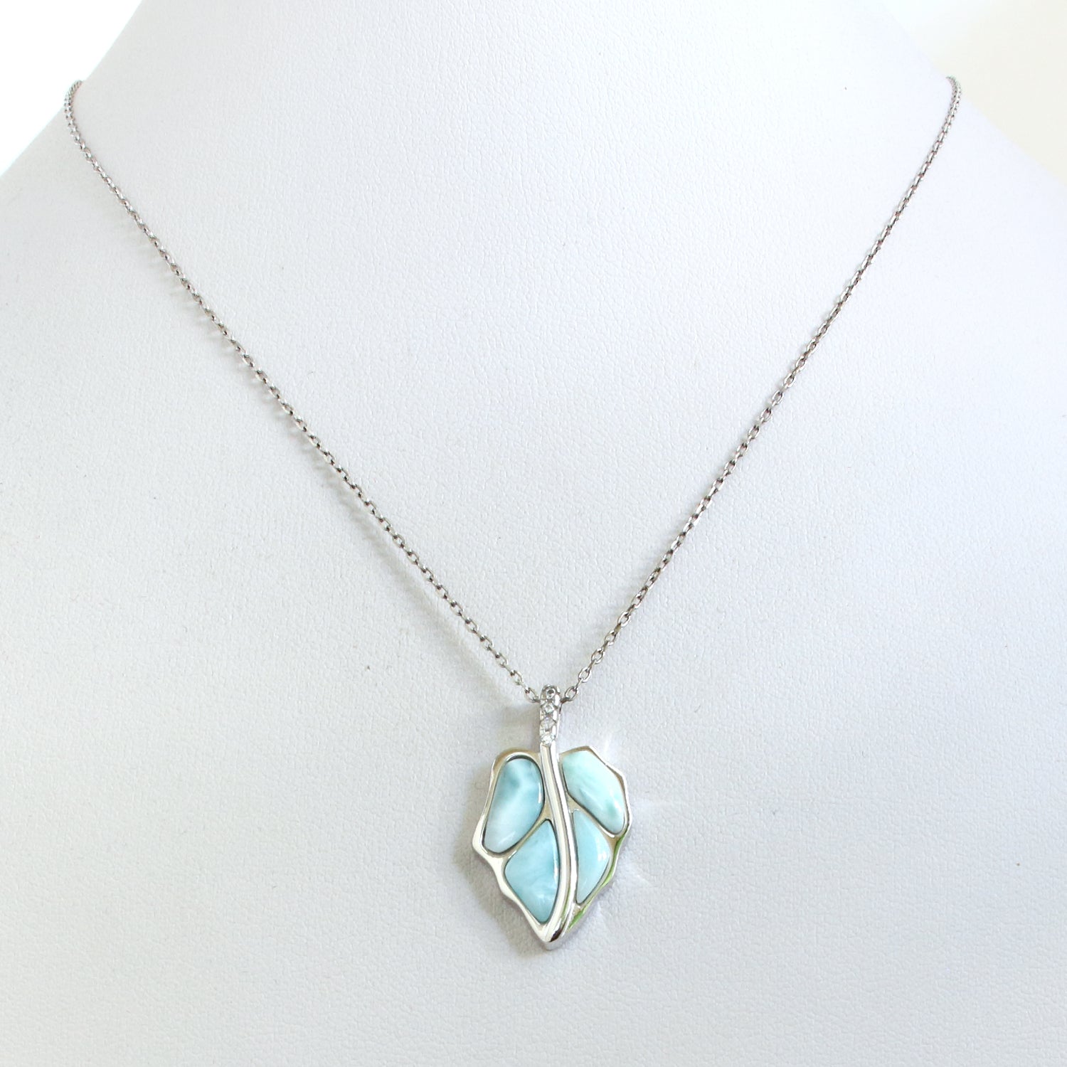 Larimar Gemstones Pendant Necklace - Chainstones