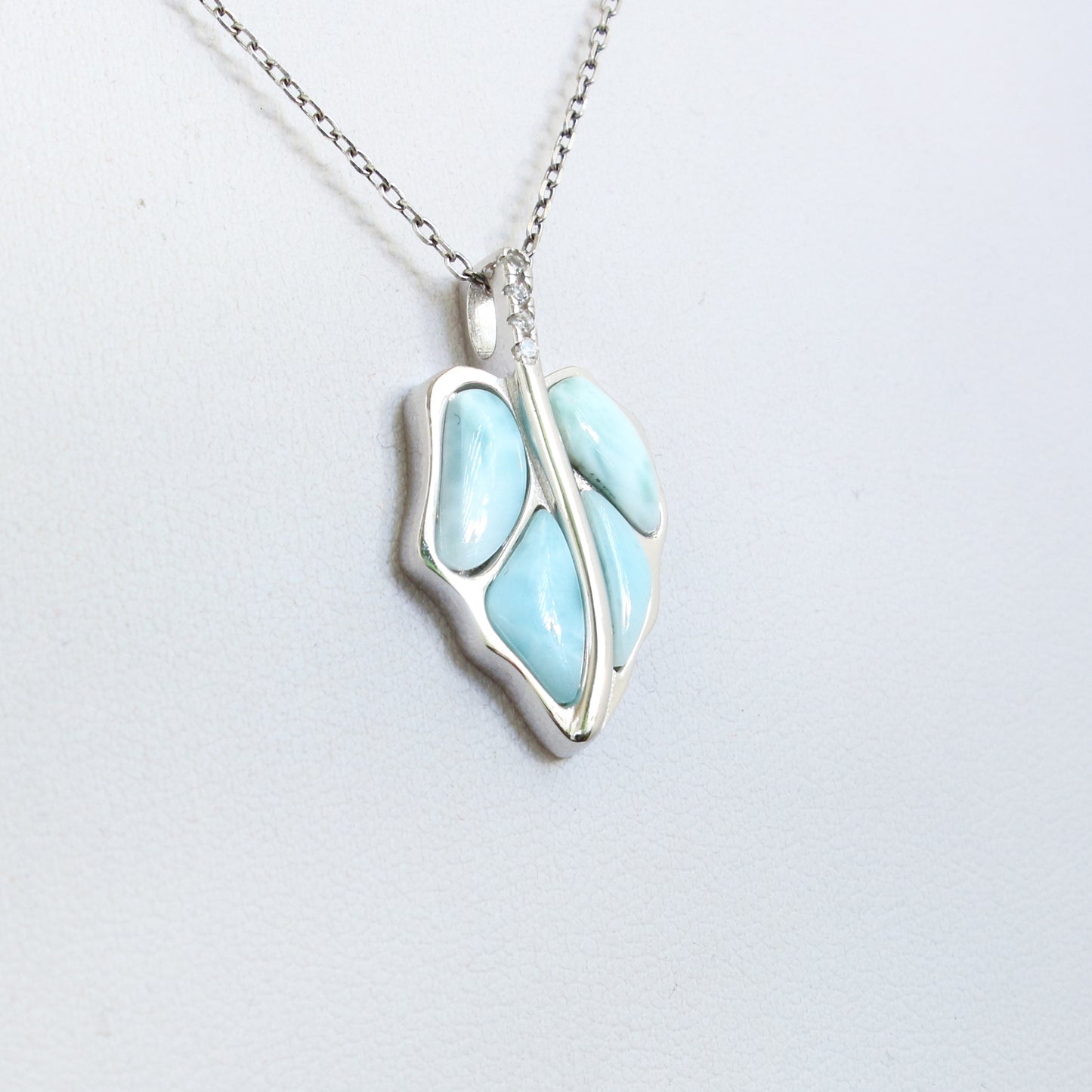 Larimar Gemstones Pendant Necklace - Chainstones
