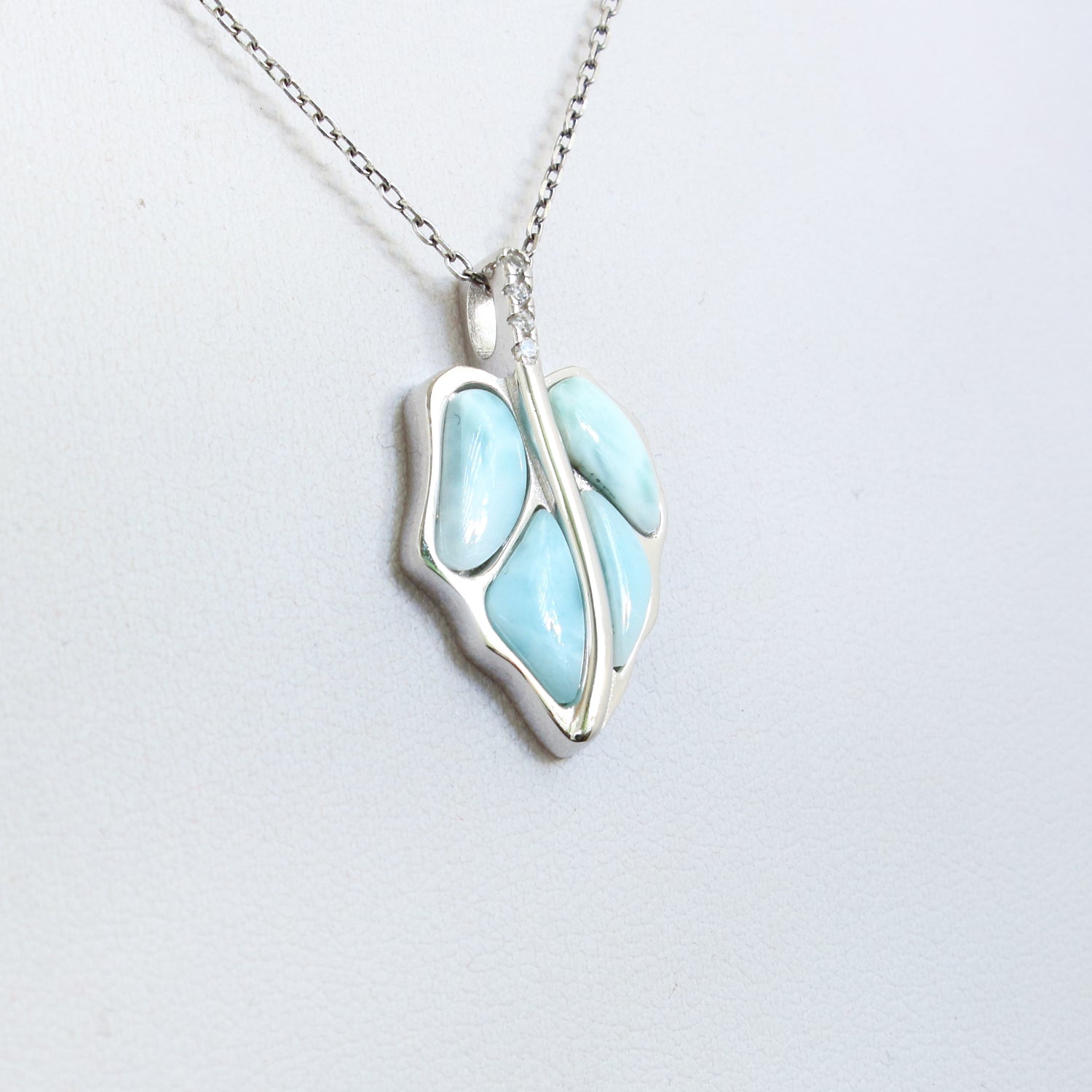 Larimar Gemstones Pendant Necklace - Chainstones