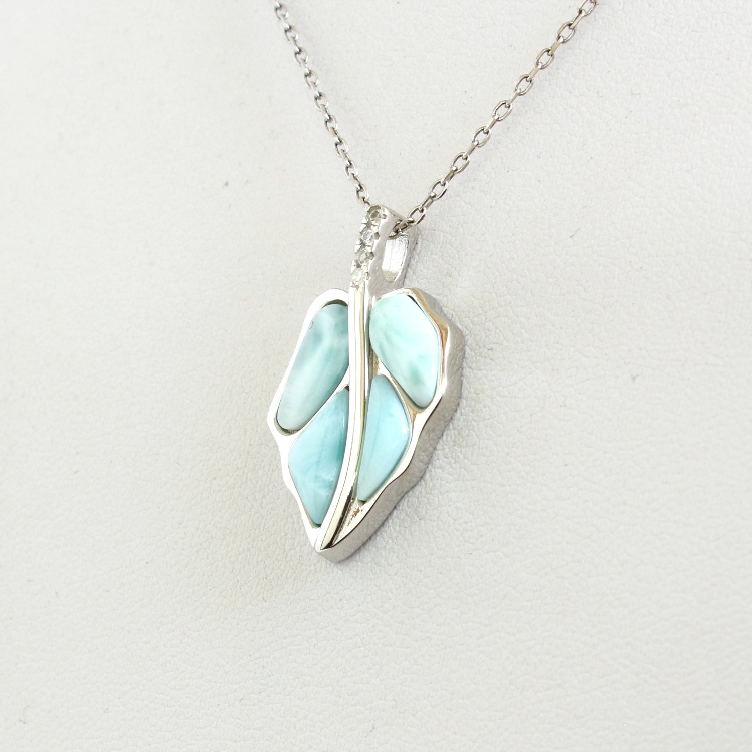 Larimar Gemstones Pendant Necklace - Chainstones