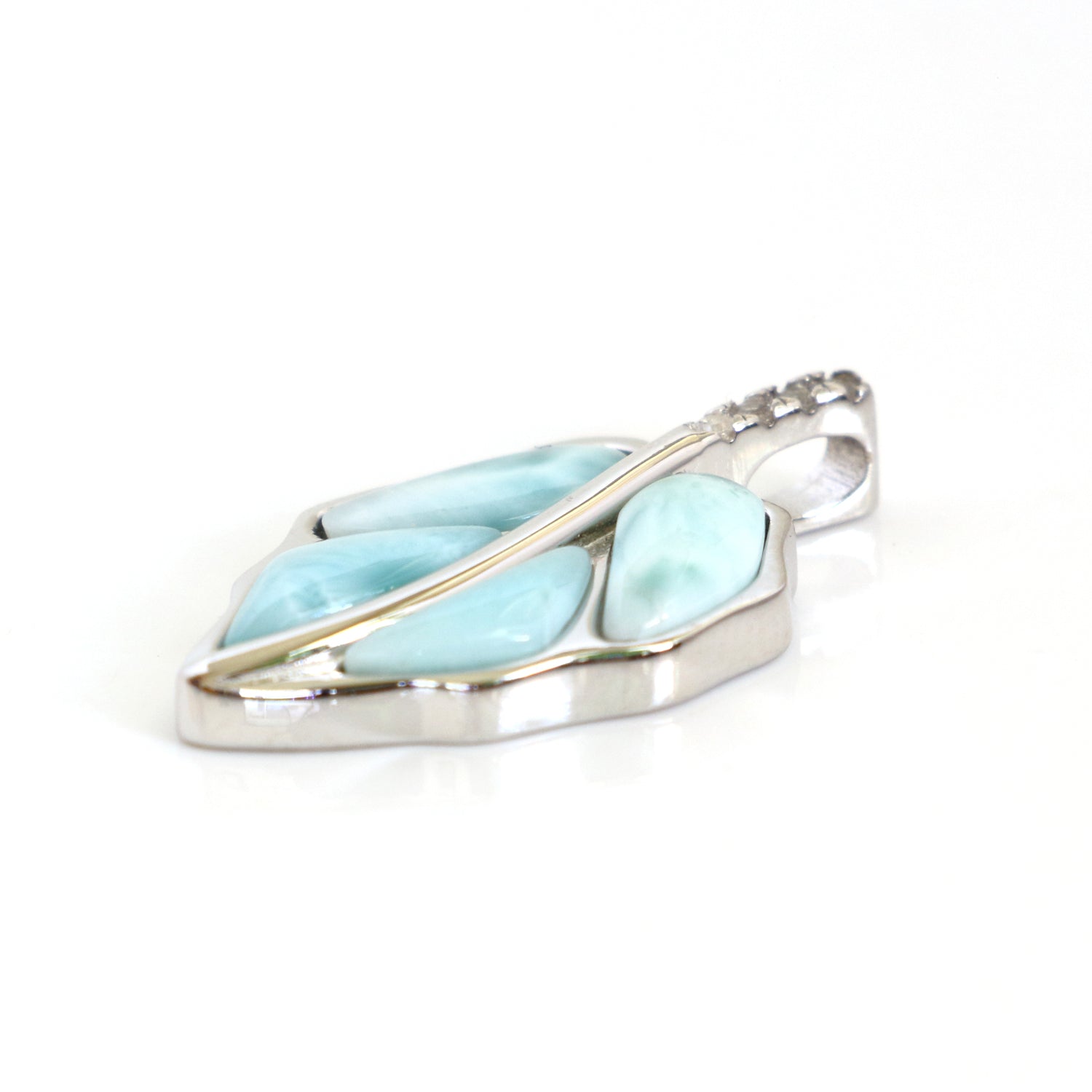 Larimar Gemstones Pendant Necklace - Chainstones