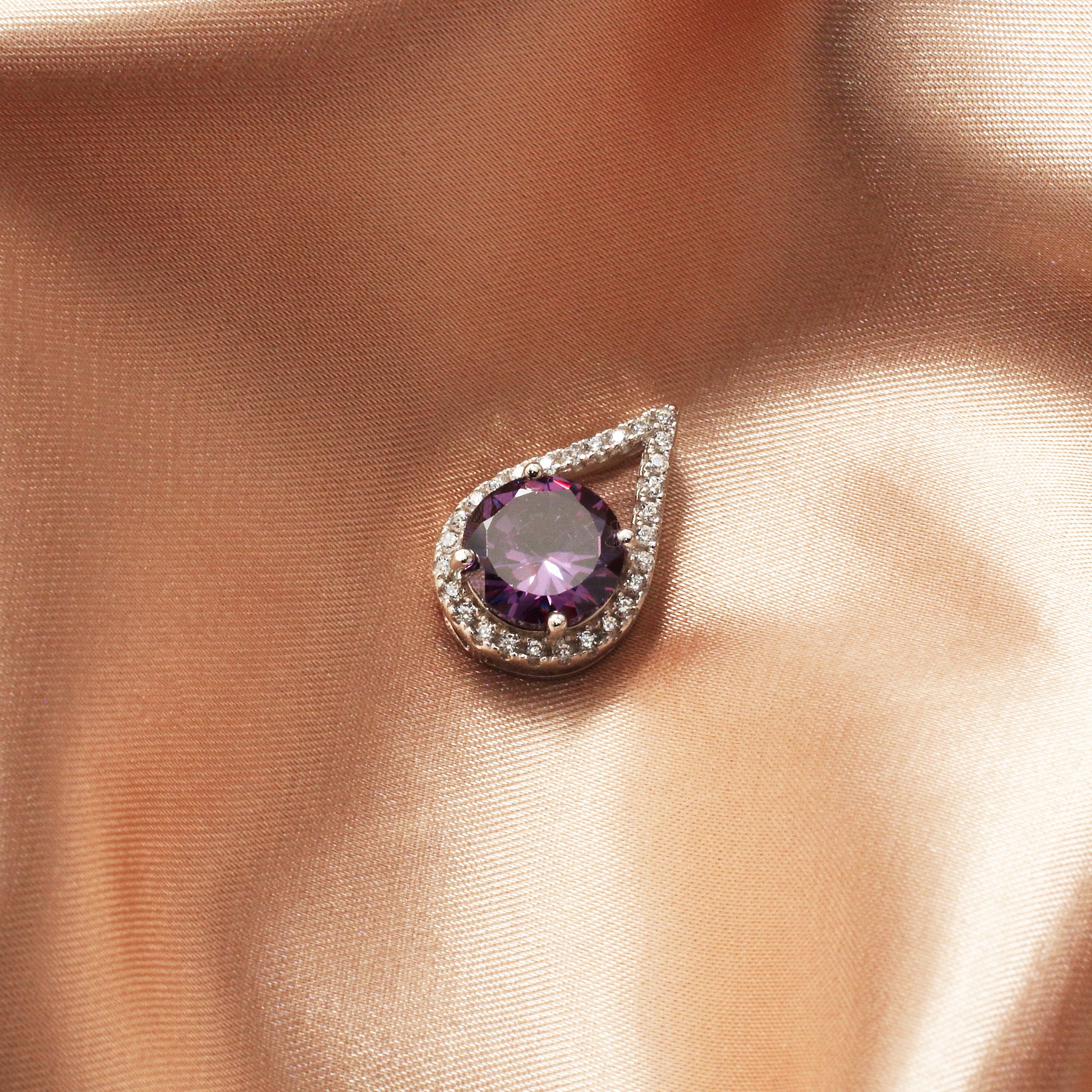 Amethyst Cubic Zircon Gemstones Necklace - Chainstones