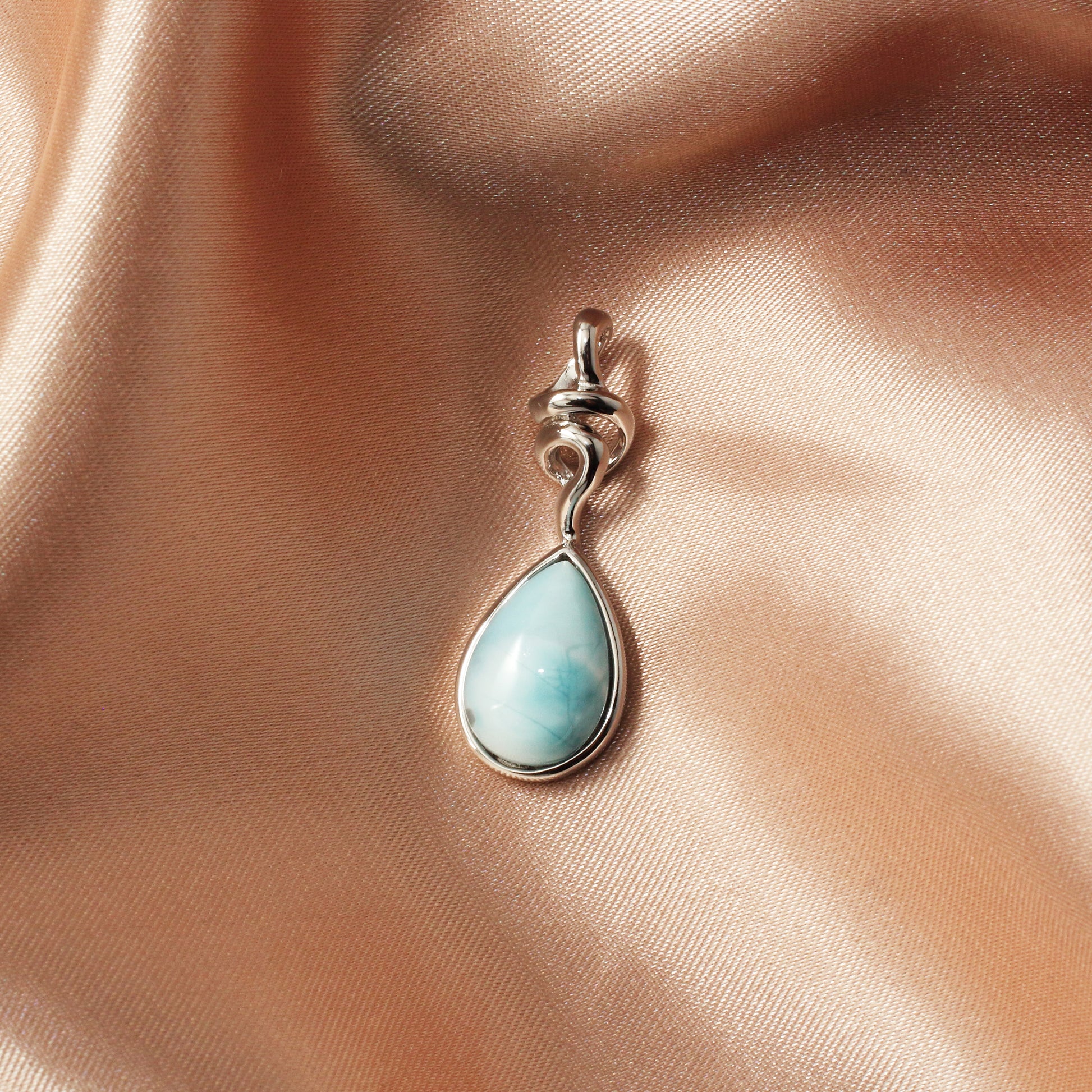 Larimar Necklace 925 Sterling Silver - Chainstones