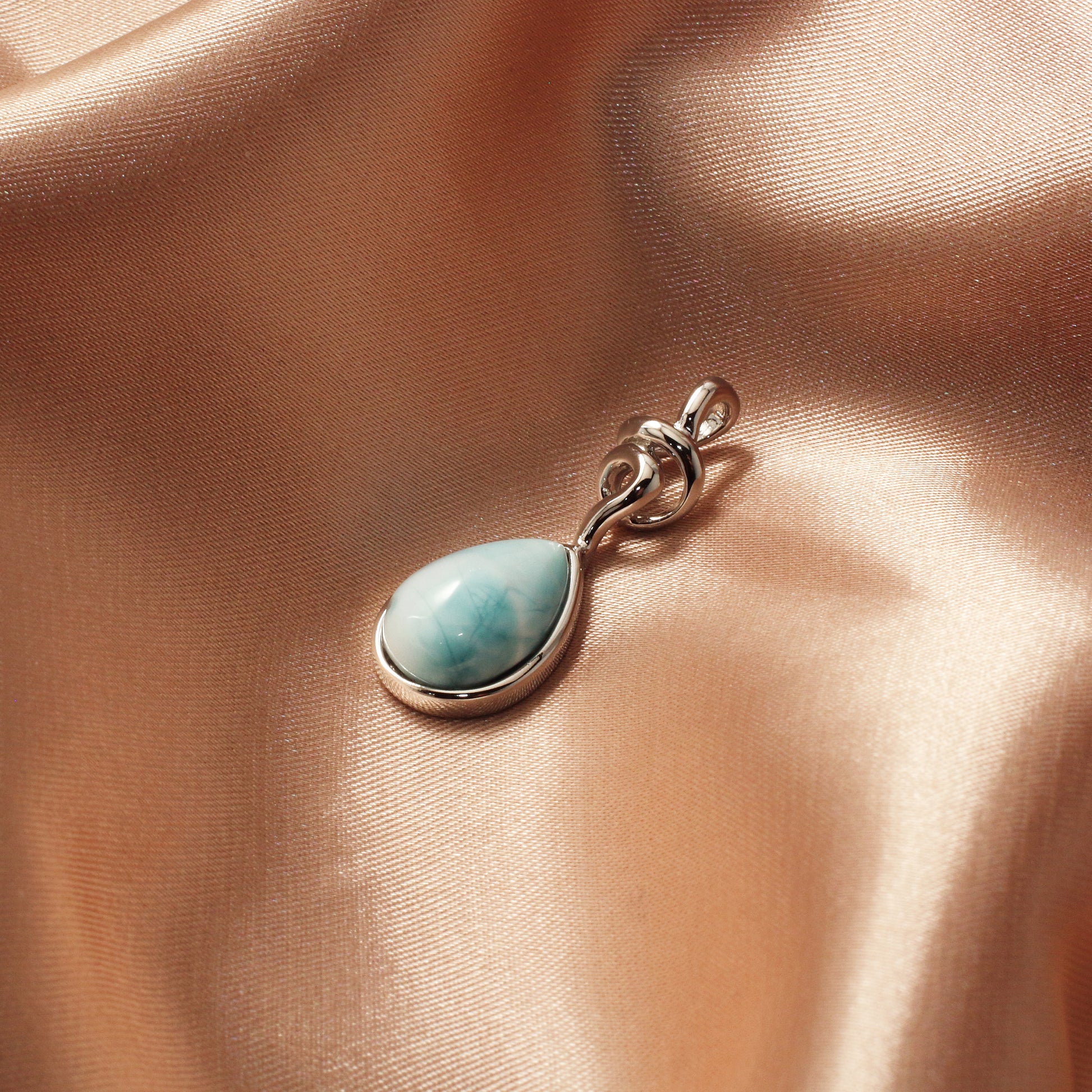 Larimar Necklace 925 Sterling Silver - Chainstones