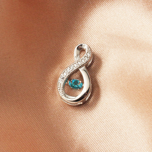 Blue Cubic Zirconia Necklace - Chainstones