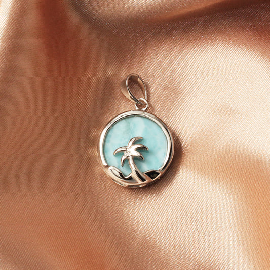 Larimar Pendant Gemstones Necklace - Chainstones