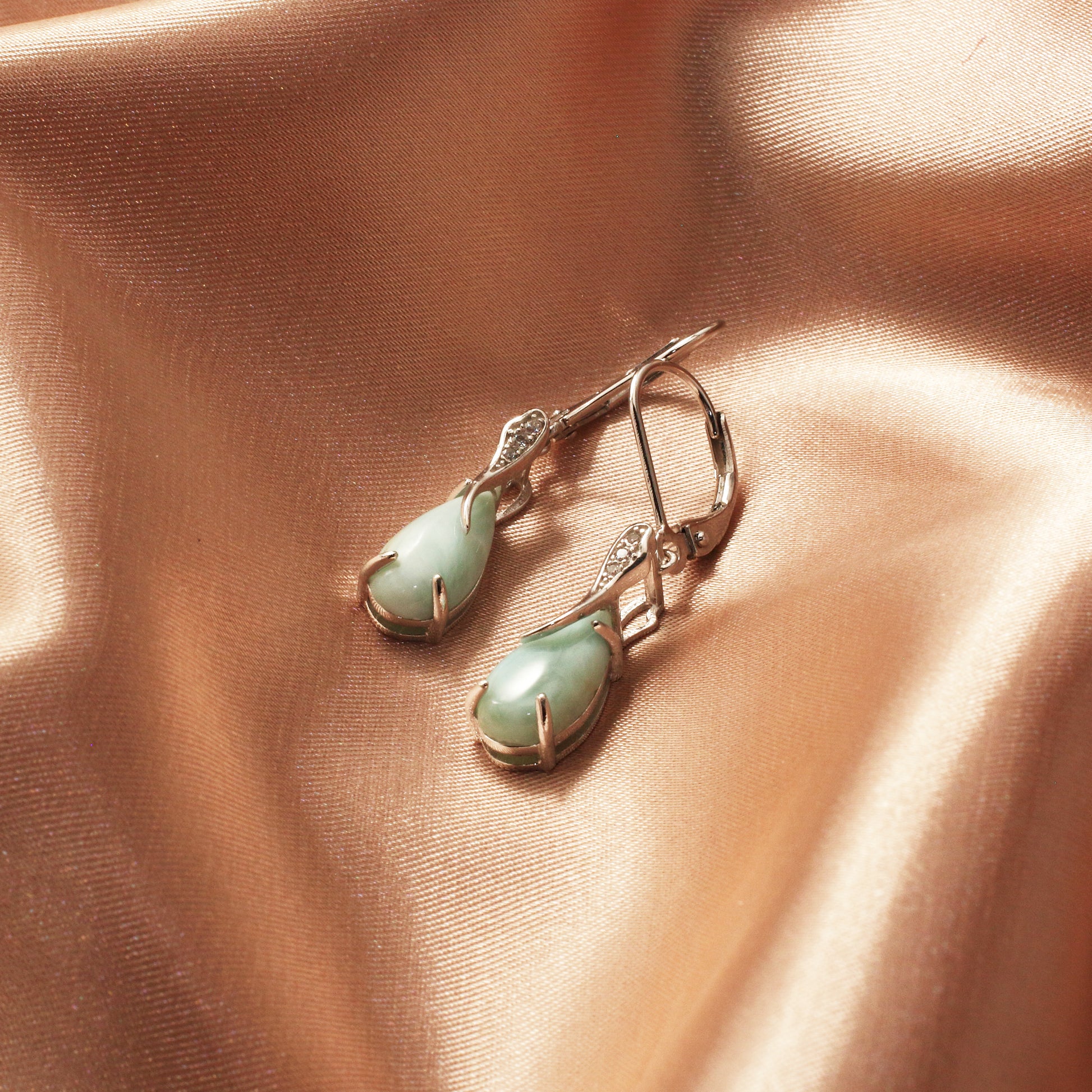 Natural Larimar Earrings 