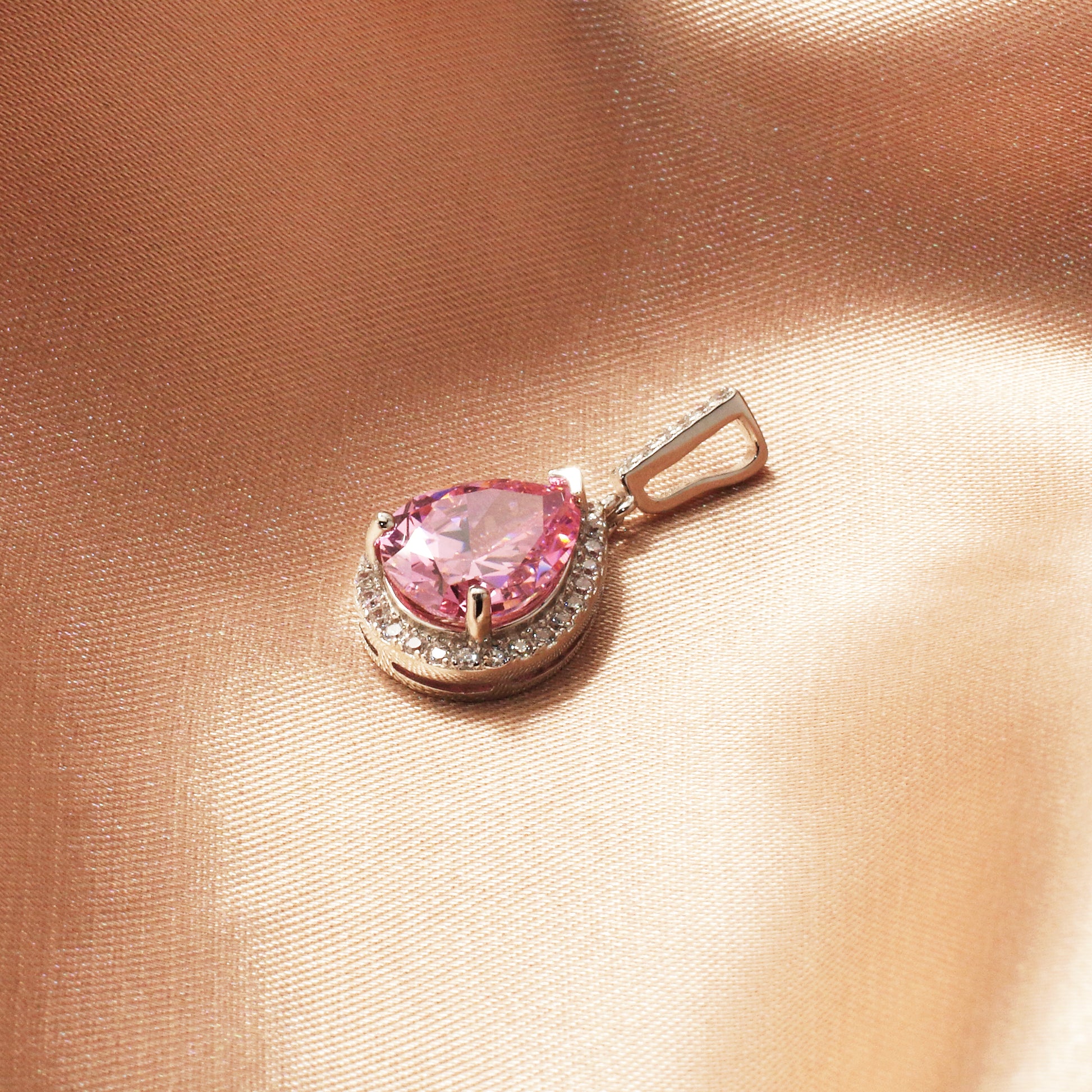 Pink Cubic Zirconia Necklace - Chainstones