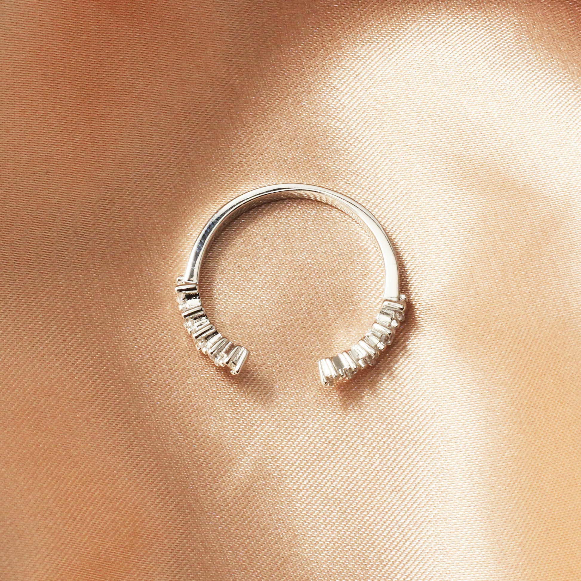 White Cubic Zirconia Rings 