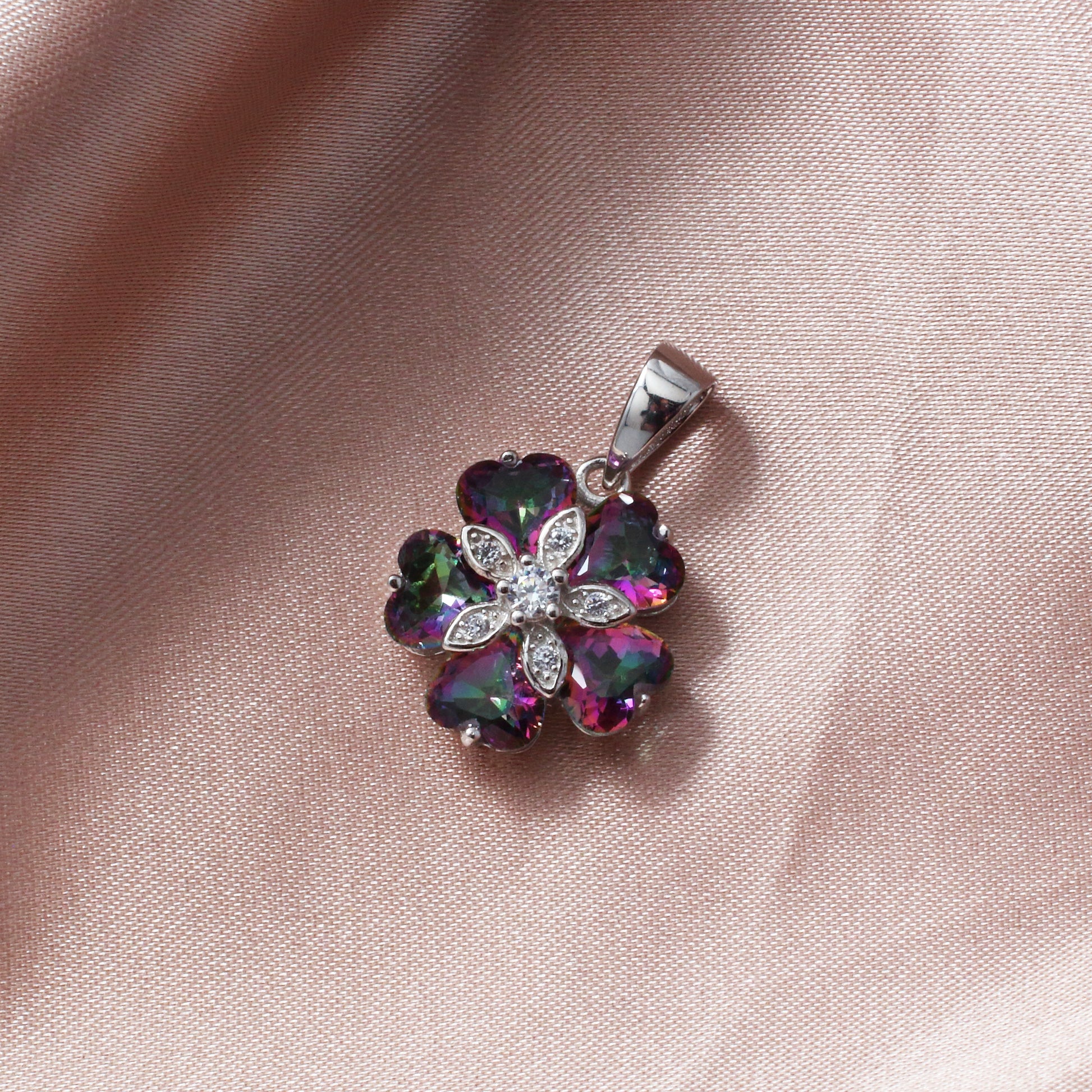 Mystic Topaz 925 Sterling Silver Necklace - Chainstones