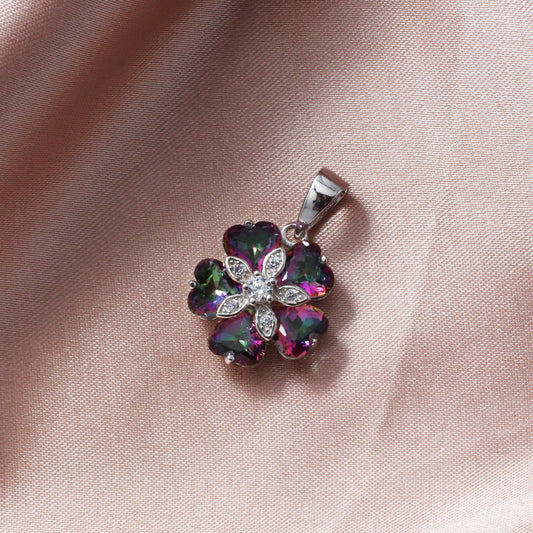 Mystic Topaz 925 Sterling Silver Necklace - Chainstones