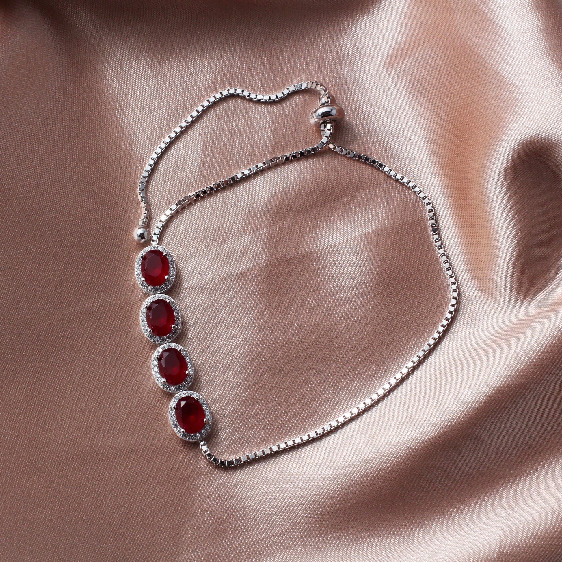 Red Cubic Zirconia Bracelet