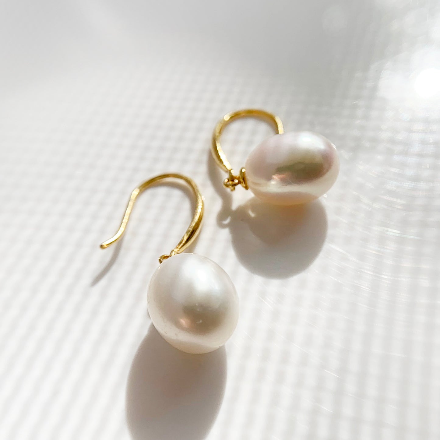 14K Gold Pearl Earrings