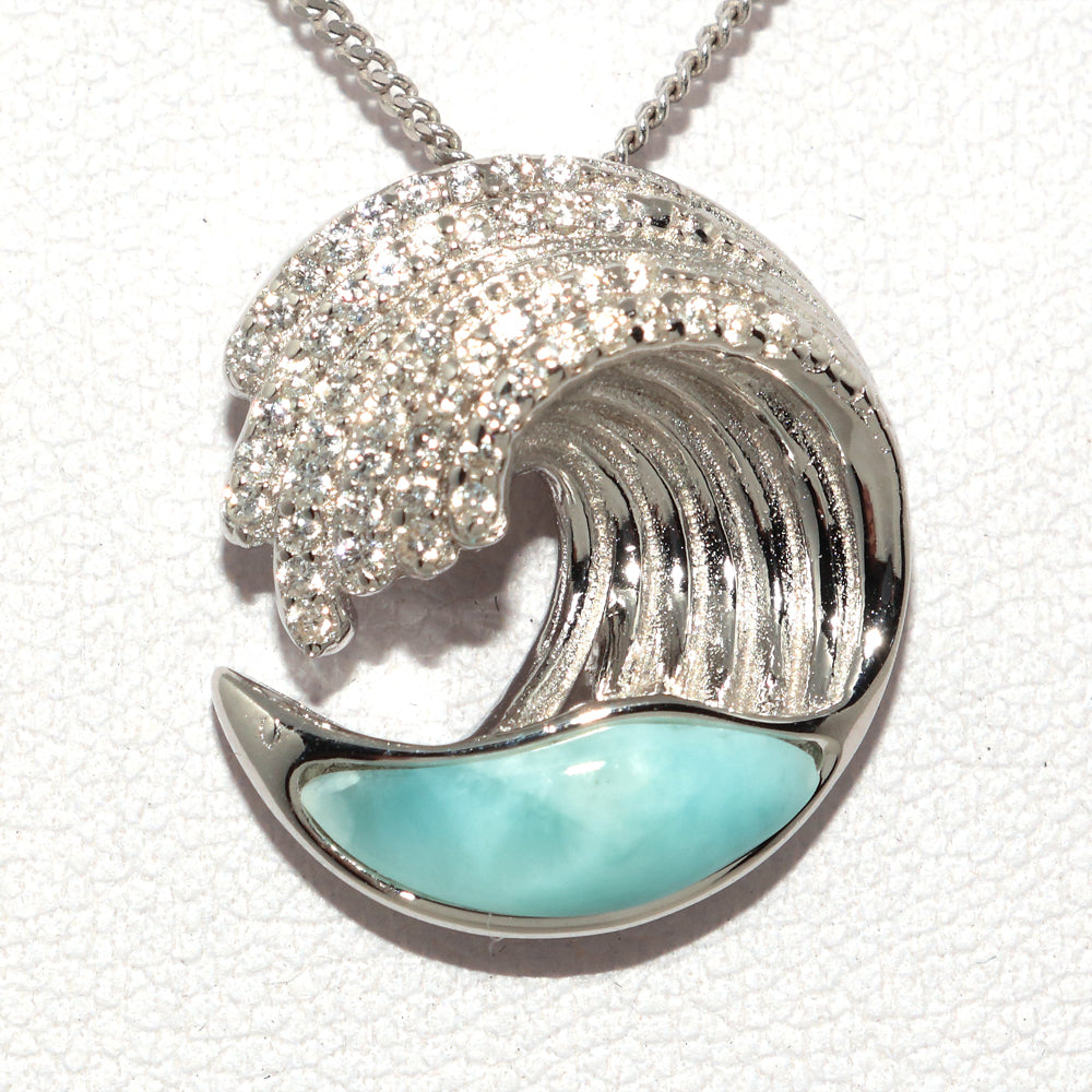 Natural Dominican Larimar Gemstones Necklace